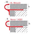 Stair nosing profile - rounded with nose 